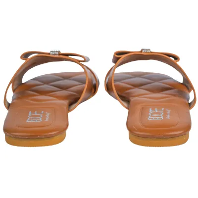 Stella Flat Sandal-Brown